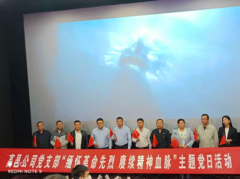高邑公司黨支部開展觀看愛國主義教育影片《長津湖》主題黨日活動(dòng)
